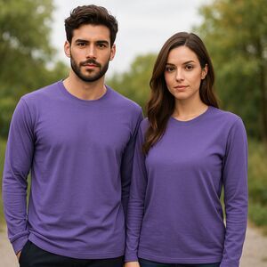 SKIMS Purple/Blue Long Sleeve T-Shirt Unisex Size S | Soft Stretch Crew Neck Top